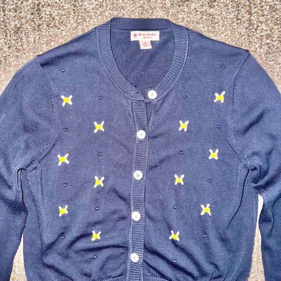 Brooks Brothers Red Fleece Vintage Bumblebee Embroidered Button Down Cardigan - Picture 8 of 9